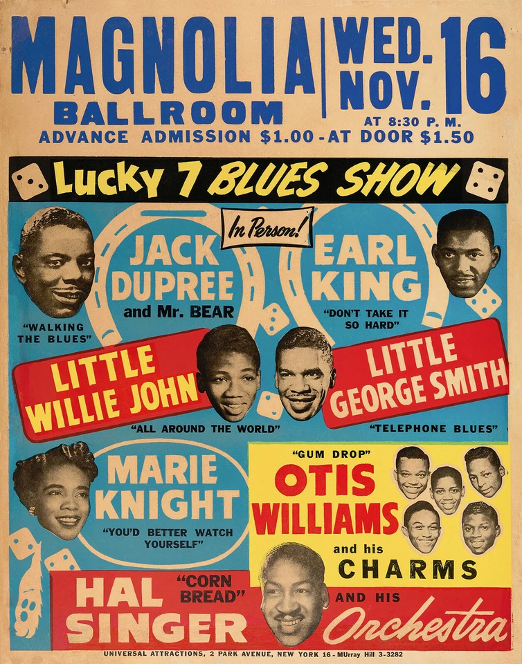 LUCKY 7 BLUES SHOW MAGNOLIA BALLROOM CONCERT POSTER - Image 1 of 1