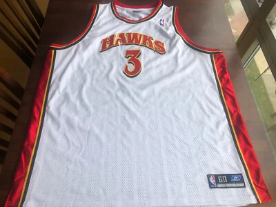 100% Authentic Reebok Pro Cut Jersey ATLANTA HAWKS SHAREEF ABDUR RAHIM SZ 60 - Image 1 of 4