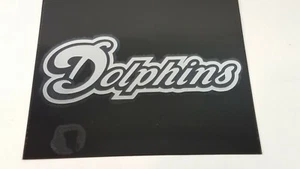 Miami Dolphins Window Sticker Silver Long Lasting Ship Fast midwest 6" - Picture 1 of 1