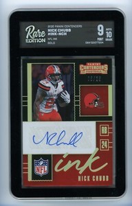 2020 Panini Contenders Nick Chubb NFL Ink SSP Autograph Auto #/25 — RARE MINT 9