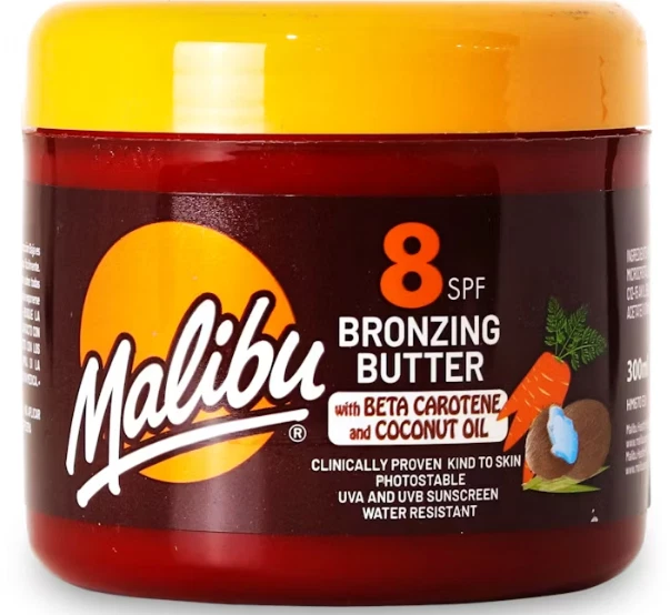 Malibu Sun SPF 8 Bronzing Tanning Body Butter with Beta Carotene & Coconut Oil - Image 1 of 1