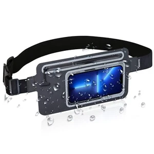 Waterproof Fanny Pack Dry Bag for Swimming Beach Boating & Travel Black - Picture 1 of 8