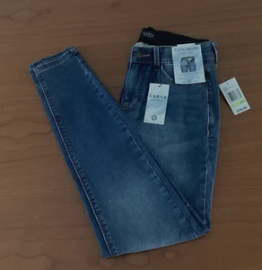 78 $ Curve Appeal verdeckter Komfort Größe 4 hoher Bund Stretch Skinny Paris Jeans - Bild 1 von 7