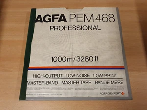 10" (26,50 CM) REEL TAPE AGFA PEM 468 IN ORIGINAL BOX #825 - Picture 1 of 3