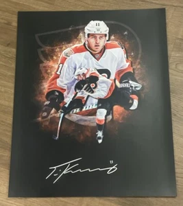 Foto autografiada 16x20 firmada por Travis Konecny Philadelphia Flyers - Imagen 1 de 2