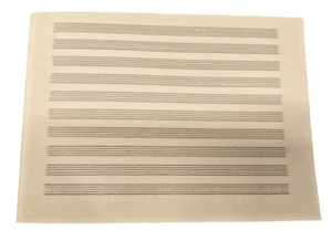 Quaderno Musica Pentagrammato Tascabile 16 Facciate a 10 Pentagrammi Avorio - Imagen 1 de 6