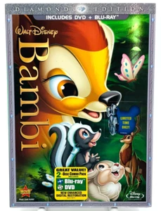 Bambi Walt Disney Animated Film Blu-ray & DVD 2011 2-Disc Set Diamond Edition - Picture 1 of 4