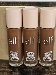 3 e.l.f. Halo Glow Liquid Filter Radiant Skin Glow Booster Shade 8 Rich  1.06oz - Picture 1 of 6