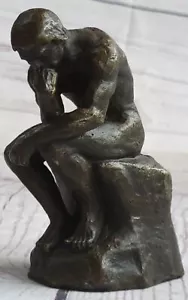Estatua de bronce firmada RODIN Pensador Escultura Lo último Fundido Decorativo Regalo Estatuilla - Imagen 1 de 10