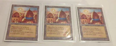 Magic the Gathering - 3x City of Brass from Chronicles,  Land - Image 1 of 4
