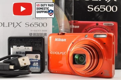 [US Duty Paid] Nikon COOLPIX S6500 Orange 16.0MP Digital Camera in BOX From USA - Image 1 of 4