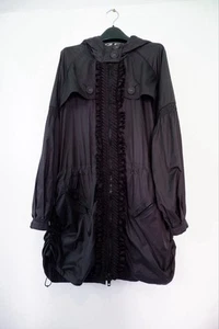 Chaqueta larga ligera Stella McCartney Adidas para mujer talla 34 abrigo negro en muy buena condición - Imagen 1 de 6