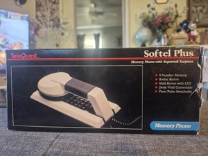 Telequest Softel Plus Drucktasten Festnetztelefon in Schwarz, Neu im Karton - Bild 1 von 7