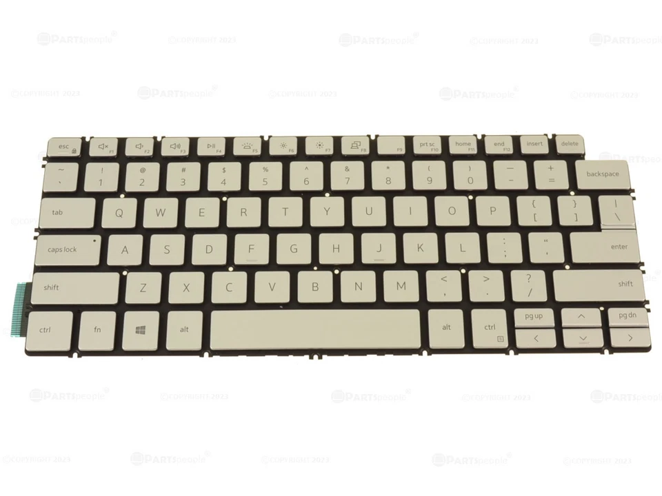 2RVRV Dell Inspiron 7391 2-in-1 Genuine Keyboard US En QWERTY Silver and Black.
