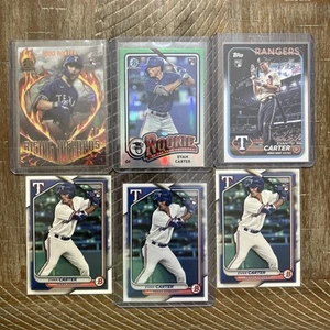 Lot of (6) Evan Carter 2024 Bowman Chrome Topps Refractors #RI-5 #ROY-12 RC More - Picture 1 of 14