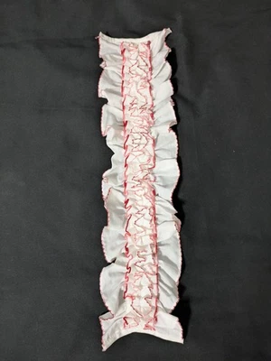 Vintage 80s Ruffled Tuxedo Shirt Button-On 70s Retro Wedding Prom Dickie Pink - Image 1 of 4