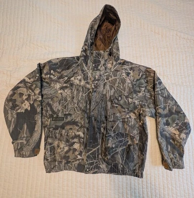 Vintage Columbia Mossy Oak Break Up Camo Canvas Full Zip Hooded Jacket Size M - Image 1 of 4