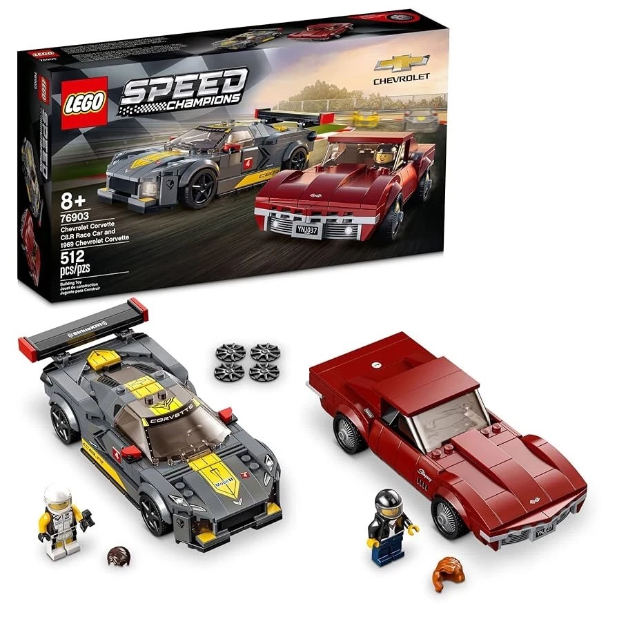 LEGO 76903 Speed Champions Corvette C8.R and 1968 Chevrolet Corvette -New Sealed - Image 1 of 1