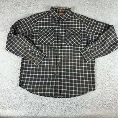 Merrell Shirt Mens Large Gray Plaid Polyester Opti-Wick Long Sleeve Outdoor - Image 1 of 4