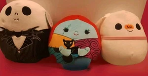🧑🎄🎄🐈⬛ 🎃👻 3 "Nightmare Before Xmas" Disney Squishmallows NWT - Picture 1 of 1