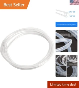 Tubo de silicona pura, 1/8" ID x 3/16" OD tubo de grado alimenticio de alta temperatura silicona pura... - Imagen 1 de 7