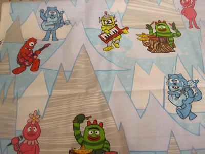 Vtg 2011 Cotton Blend Fabric YO GABBA GABBA HOFFMAN FABRIC 2yd 18" x 44 - Image 1 of 4