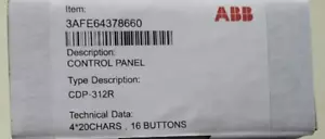 Nuevo en caja CDP312R CDP-312R para panel de control ABB ACS800 marca - Stock en EE. UU. - Imagen 1 de 5
