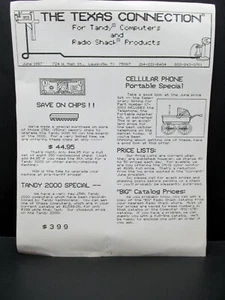The Texas Connection, Preisblätter - Tandy Computer & Radio Shack Produkte '87 - Bild 1 von 3