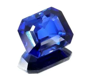 Natural Certified Blue Sapphire Flawless 14.05 Ct Emerald Cut Loose Gemstone - Picture 1 of 6