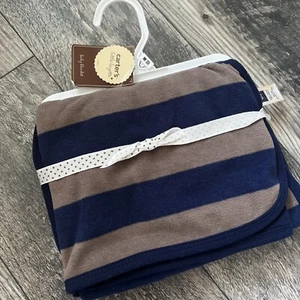 "Carters Vliesdecke neu braun blau Baby Junge Polyester 28""x30""" - Bild 1 von 4