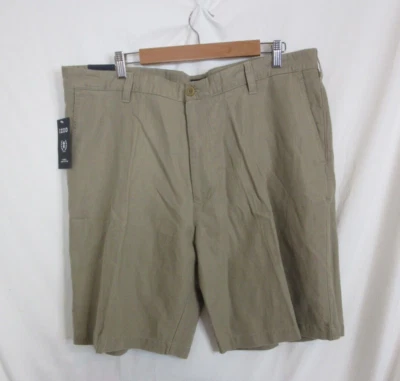 Izod Shorts Classic Linen Cotton Men's Khaki Brown Size 40 Waist NW - Image 1 of 4