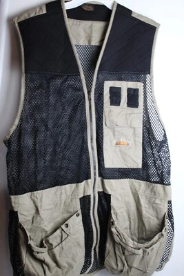 Fieldline Mesh and Canvas Fishing or Hunting Vest Black and Khaki Size XL-XXL - Image 1 of 4