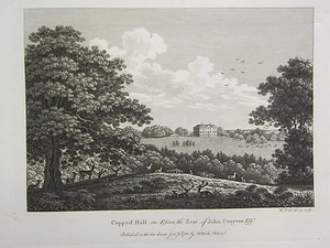 1781 DATED PRINT ~ COPPED HALL in ESSEX ~ THE SEAT OF JOHN CONYERS - Picture 1 of 2