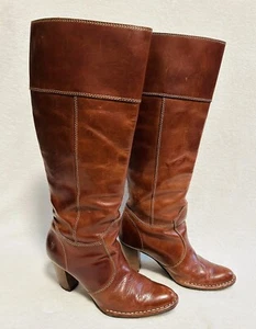 Frye Catherine 14 Pull On Leather Knee High Boots Size 6.5 M - Picture 1 of 8