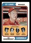 1974 Topps Baseball #236 Cardinal Mgr./Coaches VG/EX