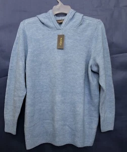 style co Knit Woman Hooded Sweater 2X Pale Hydrangea Long Sleeve - Picture 1 of 6