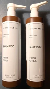 Lot of 2 Korres Fresh Citrus Shampoo 12.2oz - Manufactured In Greece - Picture 1 of 5