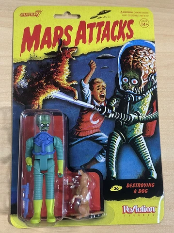MOC Super7 ReAction Figures Mars Attacks Destroying A Dog Action Figure Cover