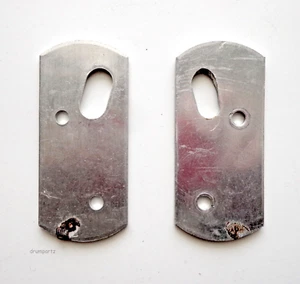 SLINGERLAND - 2 Vtg BASS DRUM SPUR PARTS Leg Mount Backer Spacer Washer Plates - Picture 1 of 2
