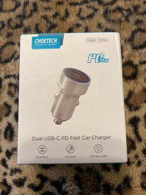 Choetech Dual USB-C PD Fast Car Charger - Image 1 of 4