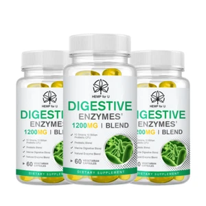 Digestive Enzymes w/ Prebiotic & Probiotics, Gas, Constipation & Bloating Relief - Picture 1 of 15