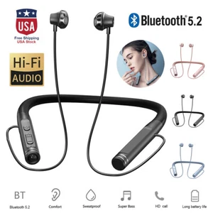 Wireless Bluetooth Headphones Super Bass Neckband Stereo Earphones Headsets Mic - Photo 1 sur 15