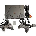 Sony Playstation 1 Scph-1001 Ps1 Bundle W/ 2 Controllers, Cables, Memory Card