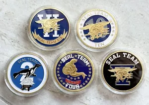 5 Stück Seal Team Two, Four, Five, Six, Ten US NAVY NAVAL Special Operations SF - Bild 1 von 2