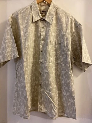 Campia Moda Vintage Hawaiian Shirt - Men’s XL 100% Cotton - Bamboo Light Striped - Image 1 of 4