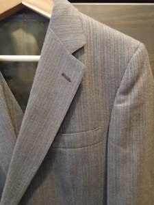 VINTAGE Sport Coat & Waistcoat Set - 38L - Brown Wool - Cricketeer - Made in USA - Picture 1 of 10