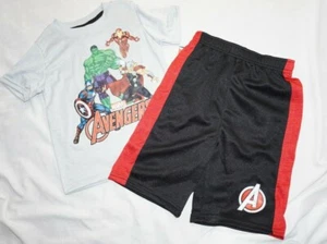 NWT Little Boys Outfit MARVEL AVENGERS Shirt & Matching Shorts Pick Size! - Picture 1 of 3