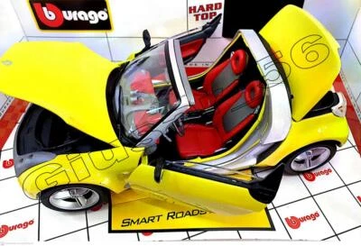 Smart Roadster 1/18 Giallo - Burago 34099 - Serie Made in Italy - 1:18 Nuovo ( - Immagine 1 di 4