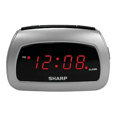Sharp SPC085 Small Digital Alarm Clock w Battery Backup and Snooze Button - Image 1 of 4
