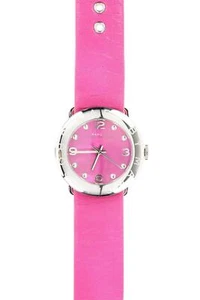 Reloj de mujer Marc by Marc Jacobs MBM1286 cuero rosa vivo plateado Amy 134554 - Imagen 1 de 6